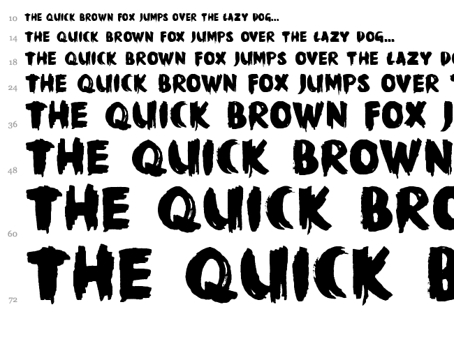 DK Black Mark font waterfall
